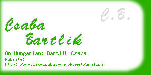 csaba bartlik business card